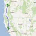 Combien de temps faut-il en voiture pour aller de Portland à San Francisco?